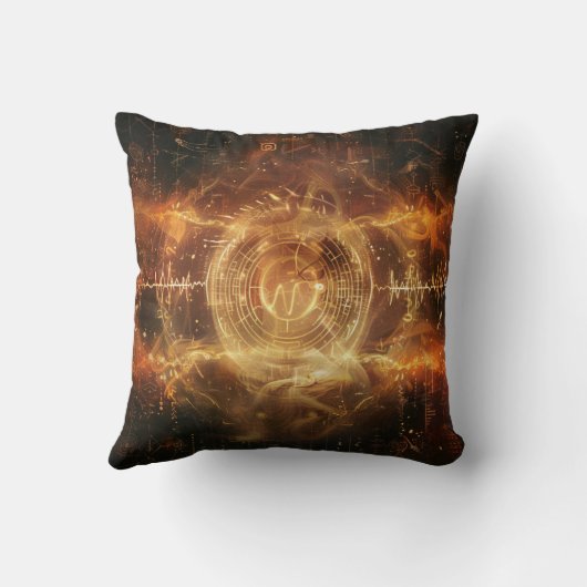 Your Voice is a Sigil — Mystical Frequency Art クッション (裏面)