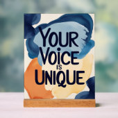 Your Voice Is Unique オプション2 アクリルサイン (ニュートラル)