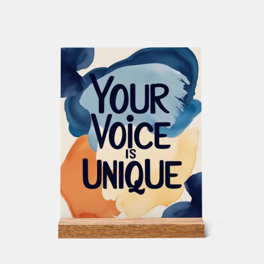 Your Voice Is Unique オプション2 アクリルサイン (正面)