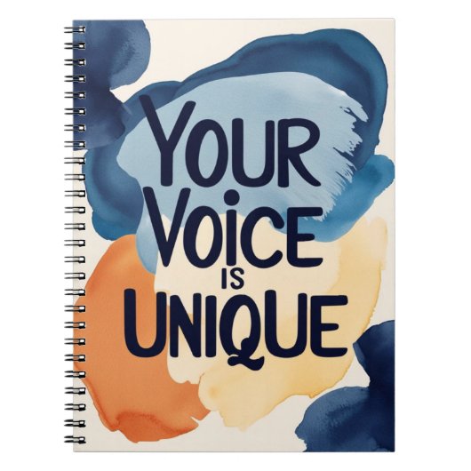 Your Voice Is Unique オプション2 ノートブック (正面)