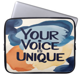 Your Voice Is Unique オプション2 ラップトップスリーブ