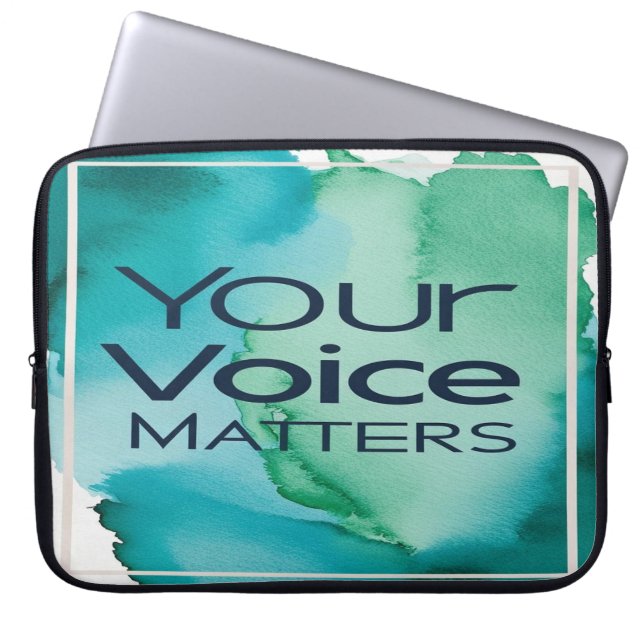 Your Voice Matters オプション2 ラップトップスリーブ (正面)