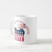 Your vote is your Voice Mug コーヒーマグカップ (正面左)