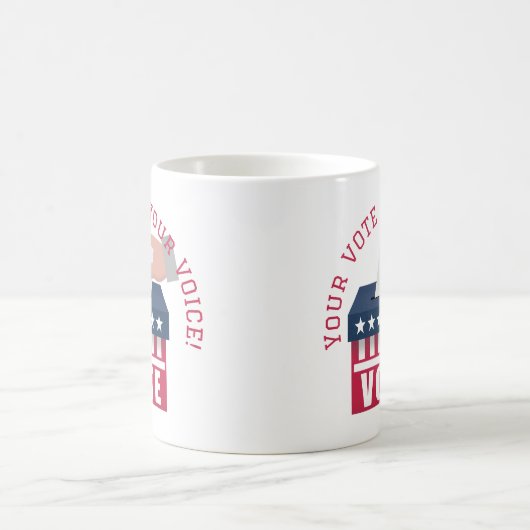 Your vote is your Voice Mug コーヒーマグカップ (中央)