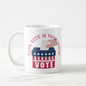 Your vote is your Voice Mug コーヒーマグカップ (左)