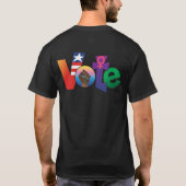 "Your Vote, Your Voice"メンズTシャツ Tシャツ (裏面)