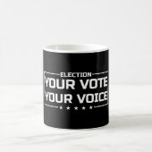 Your Vote Your Voice 白文字 モーフィングマグカップ (中央)