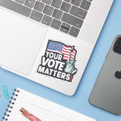 Your Votes Matters USA選挙2024 シール (ノートパソコンとiPhone)