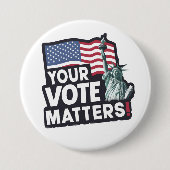 Your Votes Matters USA選挙2024 缶バッジ (正面)