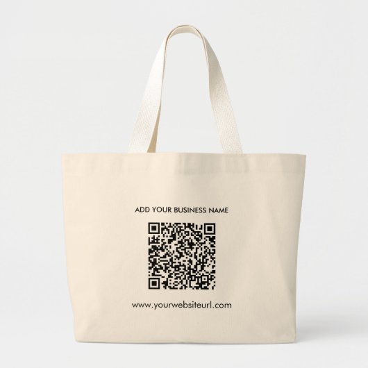 Your Website and QR Code Business ラージトートバッグ (正面)
