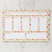 Your Weekly Calendar：かわいい水玉模様パターン ペーパーパッド (正面)