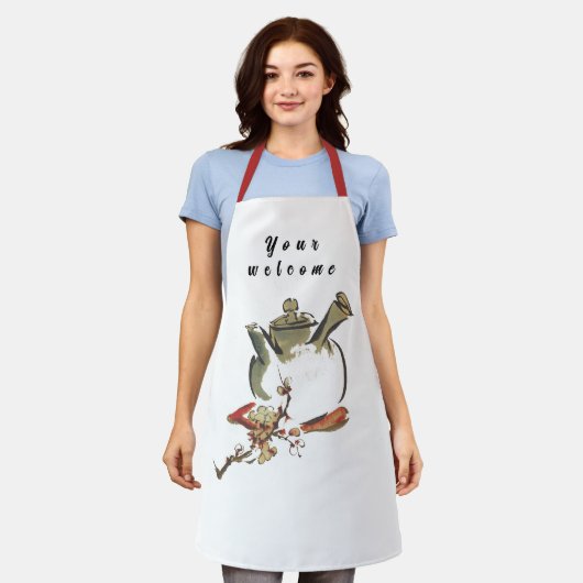 Your welcome,Cooking and serving with the chef  エプロン (着用した状態)