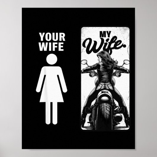 Your Wife Is Simple My Wife Biker Wife Valentine M ポスター (正面)
