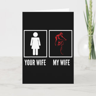 Your Wife My Wife Biker Cyclist Mountain Biking  カード