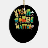 Your Words Matter Speechセラピー言語病理 セラミックオーナメント (右)