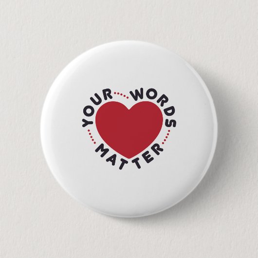 Your Words Matter Speech Pathology Pathology SLP 缶バッジ (正面)