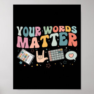 Your Words Problem Speechセラピー言語Patholo ポスター