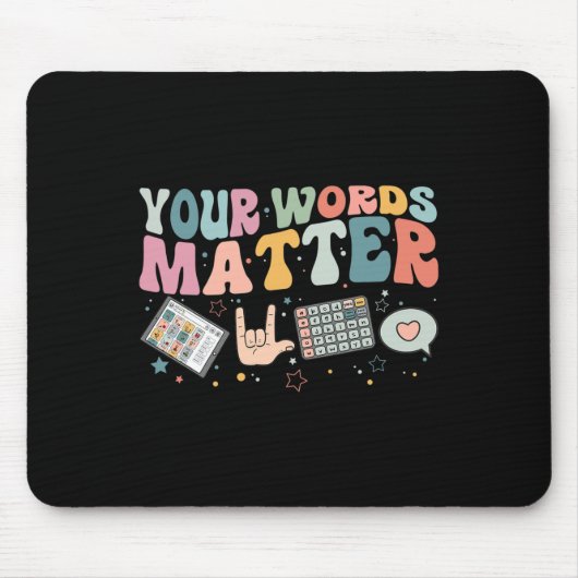 Your Words Problem Speechセラピー言語Patholo マウスパッド (正面)