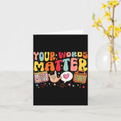 Your Words Speech Therapy Language Pathologist Slp カード (黄色い花)