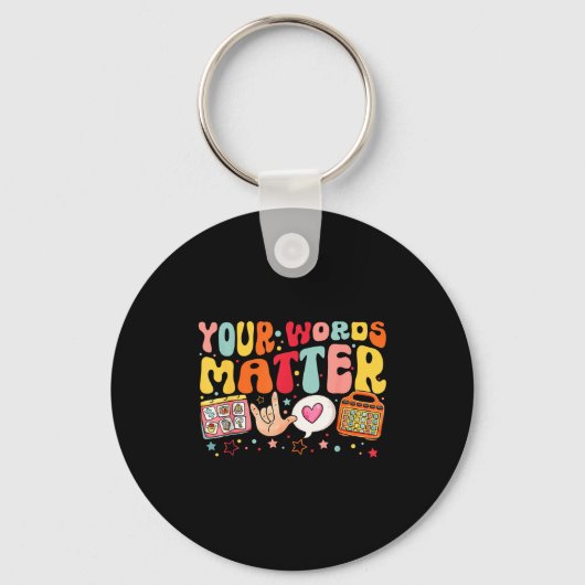 Your Words Speech Therapy Language Pathologist Slp キーホルダー (正面)