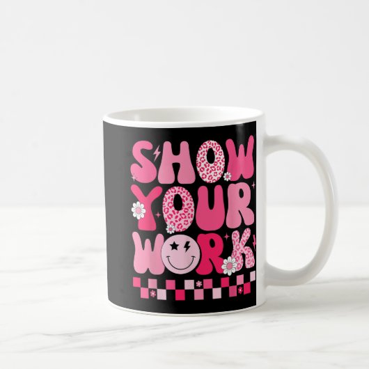 Your Work Math先生テスト日やる気を起こさせるテスト コーヒーマグカップ (右)