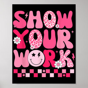 Your Work Math先生テスト日やる気を起こさせるテスト ポスター