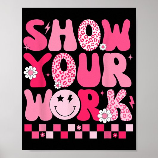 Your Work Math先生テスト日やる気を起こさせるテスト ポスター (正面)