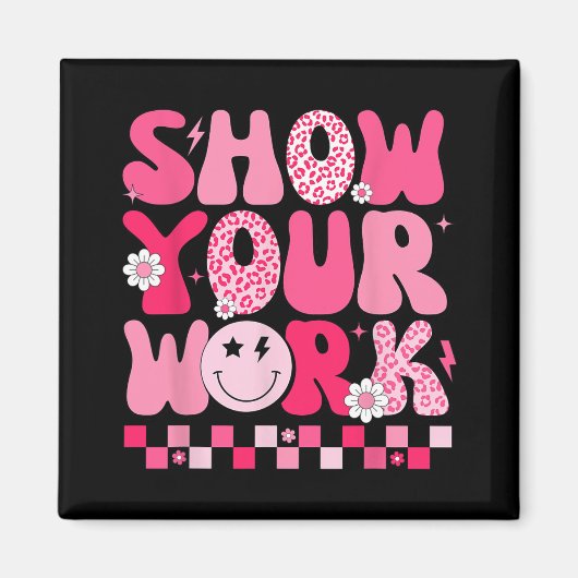 Your Work Math先生テスト日やる気を起こさせるテスト マグネット (正面)