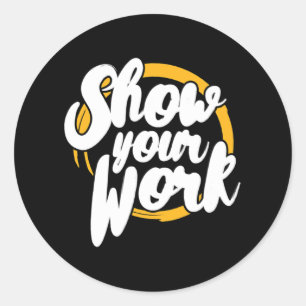Your Work Math先生数学テスト日 ラウンドシール