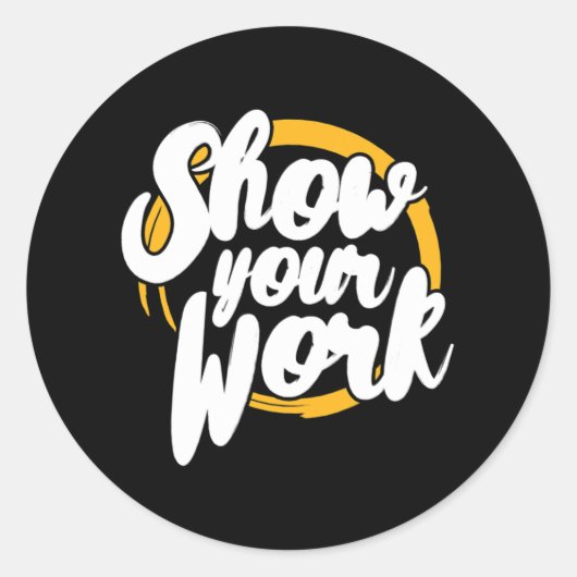 Your Work Math先生数学テスト日 ラウンドシール (正面)