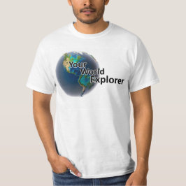 Your World Explorer男性用Tシャツ Tシャツ
