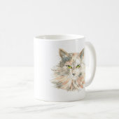 「YourDogPortrait.com」のMaine Coon Cat MUG コーヒーマグカップ (正面右)