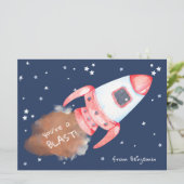 You're A Blast Space Rocket Valentine Card 招待状 (スタンド正面)