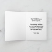 You're a Great Doctor, Making World a Better Place カード (内部)