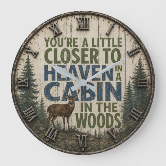 You're a Little Closer to Heaven in a Cabin  ラージ壁時計 (正面)