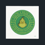 You're a Mean One Mister Grinch Badge スタンダードカクテルナプキン<br><div class="desc">The holidays will not be complete without The Grinch!  HOW THE GRINCH STOLE CHRISTMAS is a classic story of a town called Who-ville and how the Christmas spirit can melt even the coldest of hearts.</div>