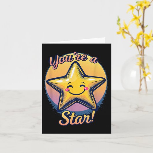 You're A Star Compliment Day Motivational Design  カード (黄色い花)