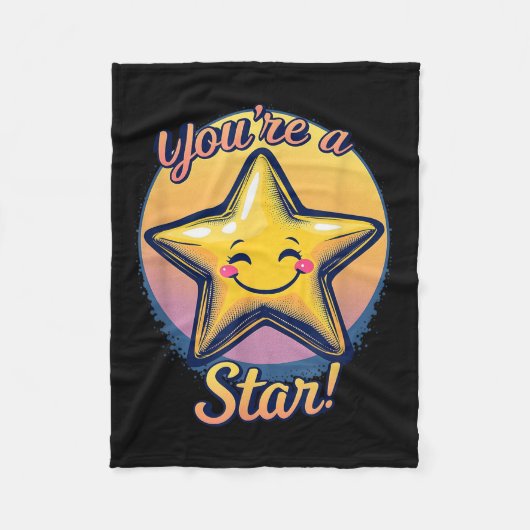 You're A Star Compliment Day Motivational Design  フリースブランケット (正面)