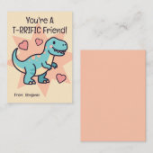 You're A T-RRIFIC Friend Kids Valentine's ノートカード (正面/裏面)