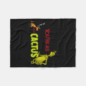 Youre As Cuddly As A Cactus Quote  フリースブランケット (正面(横))