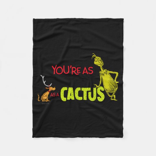 Youre As Cuddly As A Cactus Quote  フリースブランケット (正面)