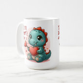 Youre Dinomiiteバレンタインデンかわいい恐竜の愛 コーヒーマグカップ (正面左)