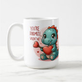 Youre Dinomiiteバレンタインデンかわいい恐竜の愛 コーヒーマグカップ (左)