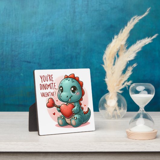 Youre Dinomiiteバレンタインデンかわいい恐竜の愛 フォトプラーク (インサイチュ)
