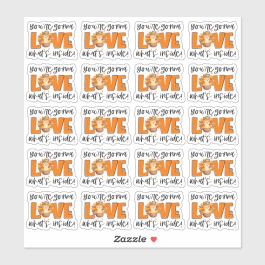 You're Going to Love What's Inside Fall Turkey シール (シート)