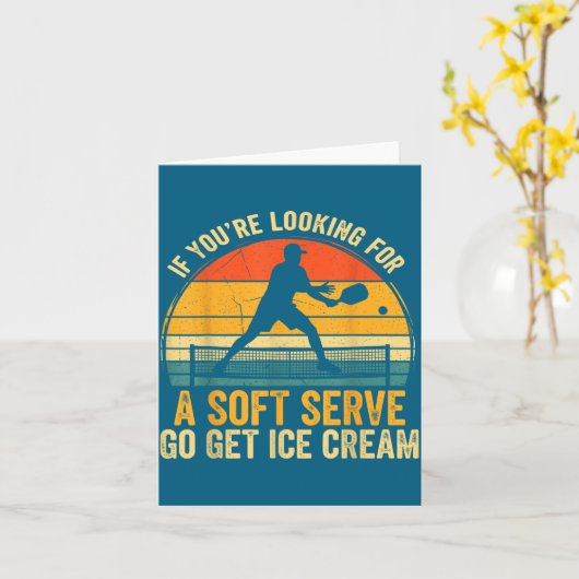 You're If Looking Soft Player Serve Pickleball カード (黄色い花)
