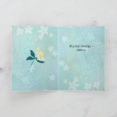 You're Kind of a Big Teal Moody Floral Card カード (内部)
