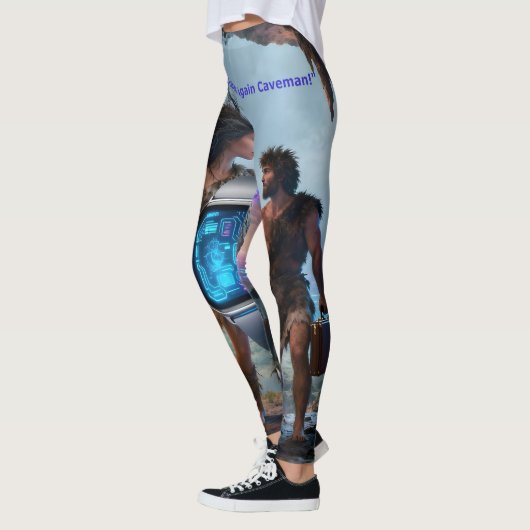 You're Late Again Caveman!" No 2 レギンス (左)