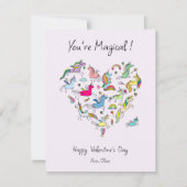 You're Magical, Cute Unicorn Kids Valentine's Day  ノートカード (正面)