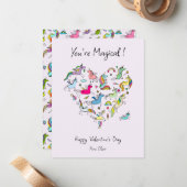 You're Magical, Cute Unicorn Kids Valentine's Day  ノートカード (正面/裏面インサイチュ)
